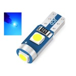 Led bec 3 smd 3030 soclu T5 pentru bord, de culoare albastru